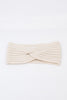 Eco-friendly headband in recycled cashmere, knitted in Italy, available in Black, Camel, Creme.