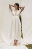 Ethically- and vegan-crafted CHARIS dress from recycled PET, perfect for weddings and special events.